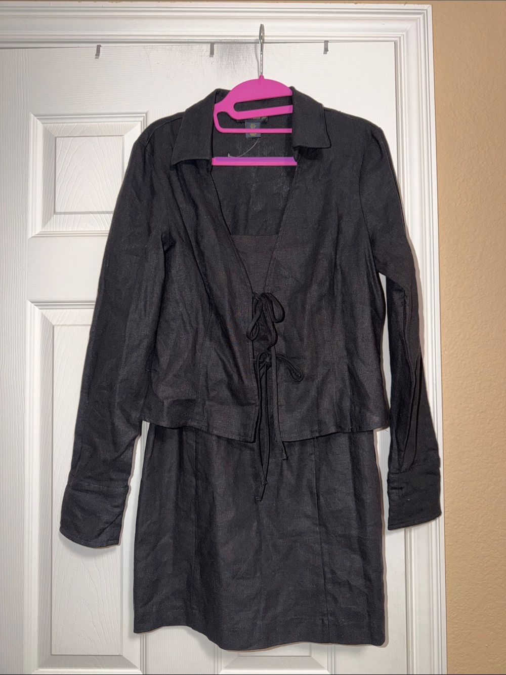 House of Harlow Linen Blend Jacket Dress Set